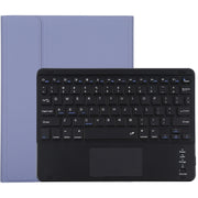 TG109BC Detachable Bluetooth Black Keyboard + Microfiber Leather Tablet Case for iPad Air 2020, with Touch Pad & Pen Slot & Holder (Purple)