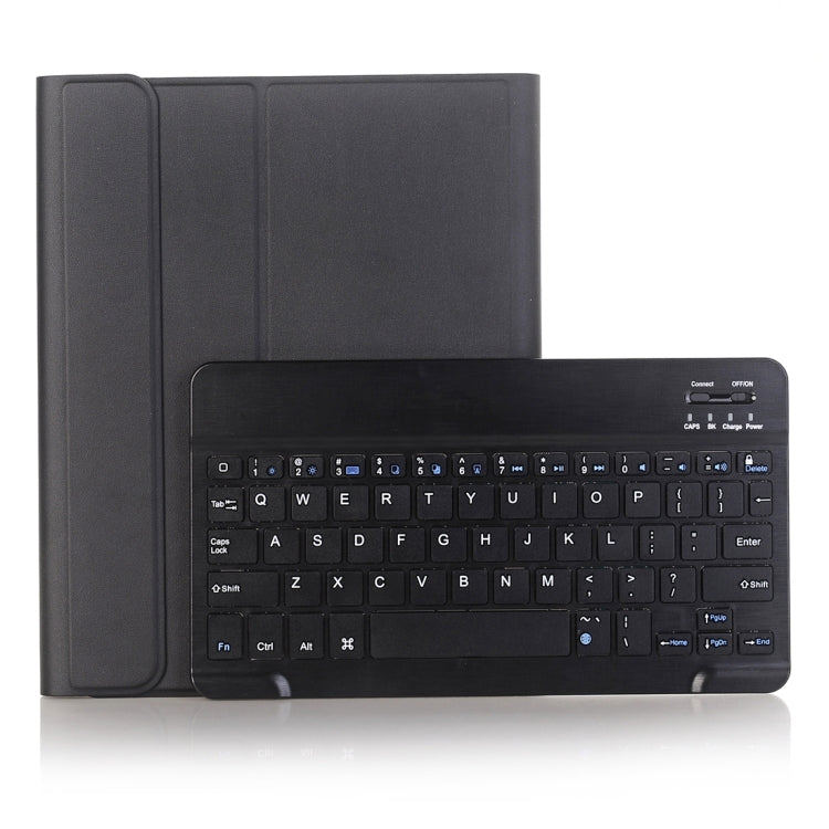 A102B For iPad 10.2 inch 2019 Ultra-thin Detachable Bluetooth Keyboard Leather Tablet Case with Stand & Pen Slot Function (Black)
