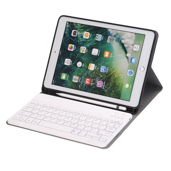 A102B For iPad 10.2 inch 2019 Ultra-thin Detachable Bluetooth Keyboard Leather Tablet Case with Stand & Pen Slot Function (Gold)