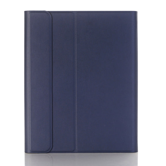 A102B For iPad 10.2 inch 2019 Ultra-thin Detachable Bluetooth Keyboard Leather Tablet Case with Stand & Pen Slot Function (Blue)