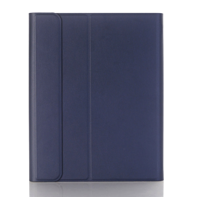 A102B For iPad 10.2 inch 2019 Ultra-thin Detachable Bluetooth Keyboard Leather Tablet Case with Stand & Pen Slot Function (Blue)