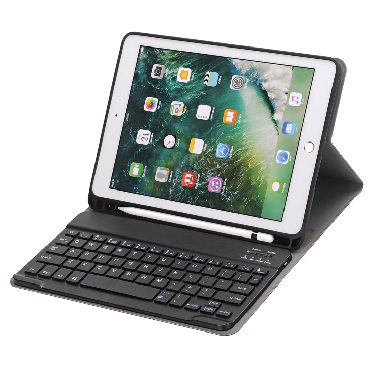 A102B For iPad 10.2 inch 2019 Ultra-thin Detachable Bluetooth Keyboard Leather Tablet Case with Stand & Pen Slot Function (Blue)