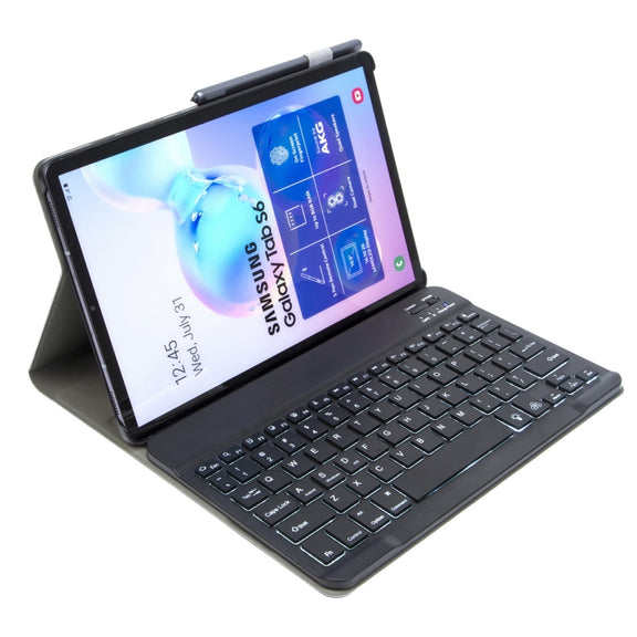 ST 860S For Samsung Galaxy Tab S6 10.5 inch T860 / T865 Detachable Backlight Bluetooth Keyboard Tablet Case with Stand & Pen Slot Function (Blue)