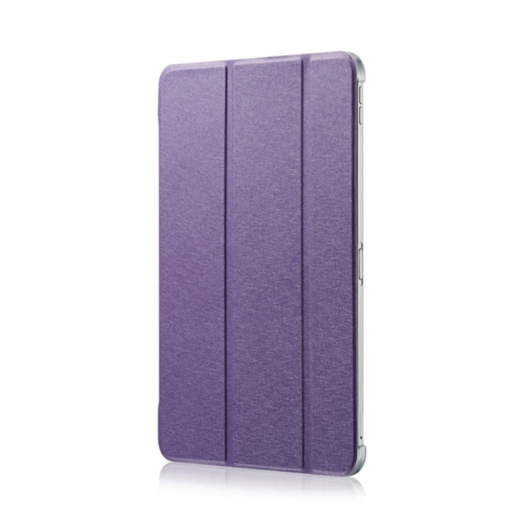 Silk Texture Horizontal Flip  Magnetic PU Leather Case for iPad Air 13 2024 / iPad Pro 12.9 inch (2018), with Three-folding Holder & Sleep / Wake-up Function(Purple)