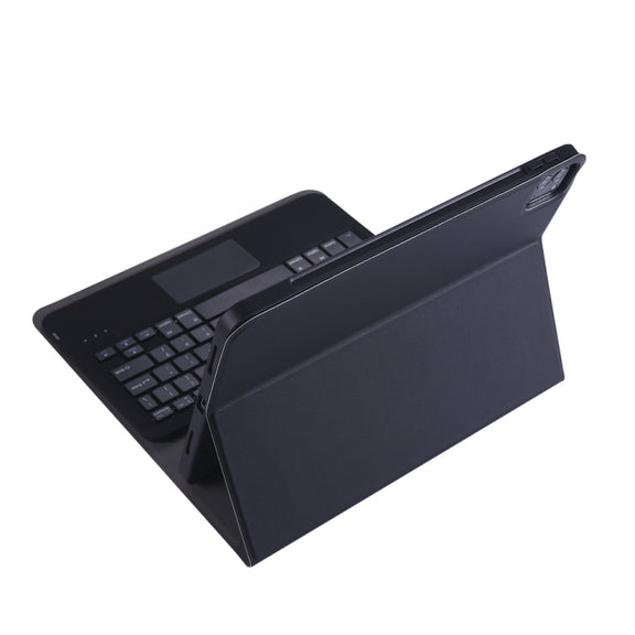 A11B-A 2020 Ultra-thin ABS Detachable Bluetooth Keyboard Tablet Case for iPad Pro 11 2022 / 2021 / Air4 / Air5, with Touchpad & Pen Slot & Holder (Black)