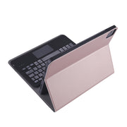 A11B-A 2020 Ultra-thin ABS Detachable Bluetooth Keyboard Tablet Case for iPad Pro 11 2022 / 2021 / Air4 / Air5, with Touchpad & Pen Slot & Holder (Rose Gold)