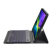 A11BS 2020 Ultra-thin ABS Detachable Bluetooth Keyboard Tablet Case for iPad Pro 11 2022 / 2021 / Air4 / Air5, with Backlight & Pen Slot & Holder (Black)