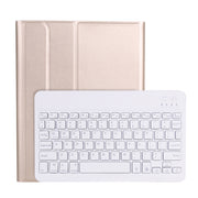 A11BS 2020 Ultra-thin ABS Detachable Bluetooth Keyboard Tablet Case for iPad Pro 11 2022 / 2021 / Air4 / Air5, with Backlight & Pen Slot & Holder (Gold)