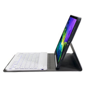 A11BS 2020 Ultra-thin ABS Detachable Bluetooth Keyboard Tablet Case for iPad Pro 11 2022 / 2021 / Air4 / Air5, with Backlight & Pen Slot & Holder (Gold)