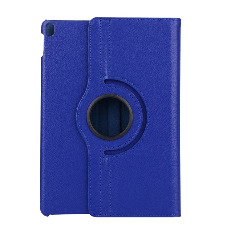 Litchi Texture 360 Degree Spin Multi-function Horizontal Flip Leather Protective Case with Holder for iPad Pro 10.5 inch / iPad Air (2019) (Dark Blue)