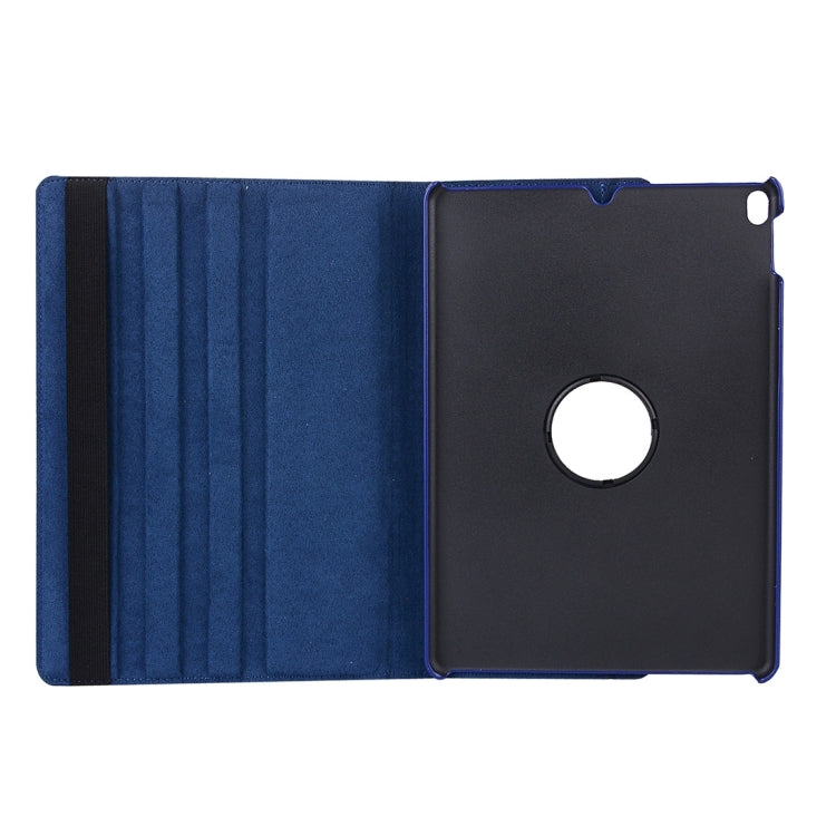 Litchi Texture 360 Degree Spin Multi-function Horizontal Flip Leather Protective Case with Holder for iPad Pro 10.5 inch / iPad Air (2019) (Dark Blue)