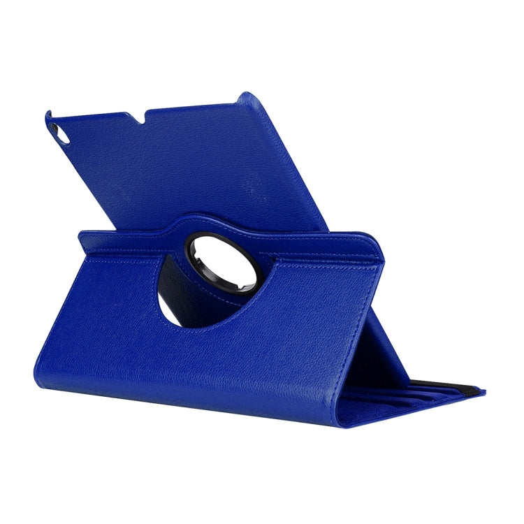Litchi Texture 360 Degree Spin Multi-function Horizontal Flip Leather Protective Case with Holder for iPad Pro 10.5 inch / iPad Air (2019) (Dark Blue)