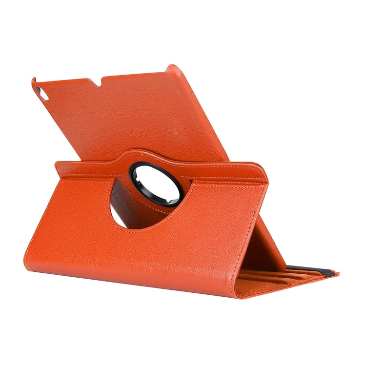 Litchi Texture 360 Degree Spin Multi-function Horizontal Flip Leather Protective Case with Holder for iPad Pro 10.5 inch / iPad Air (2019) (Orange)