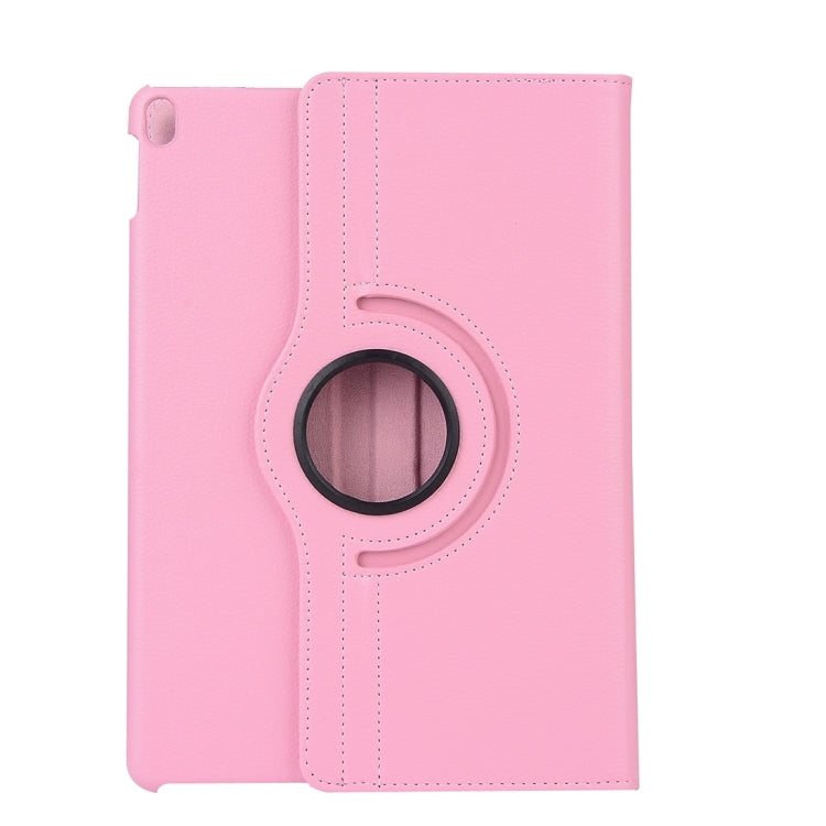 Litchi Texture 360 Degree Spin Multi-function Horizontal Flip Leather Protective Case with Holder for iPad Pro 10.5 inch / iPad Air (2019) (Pink)