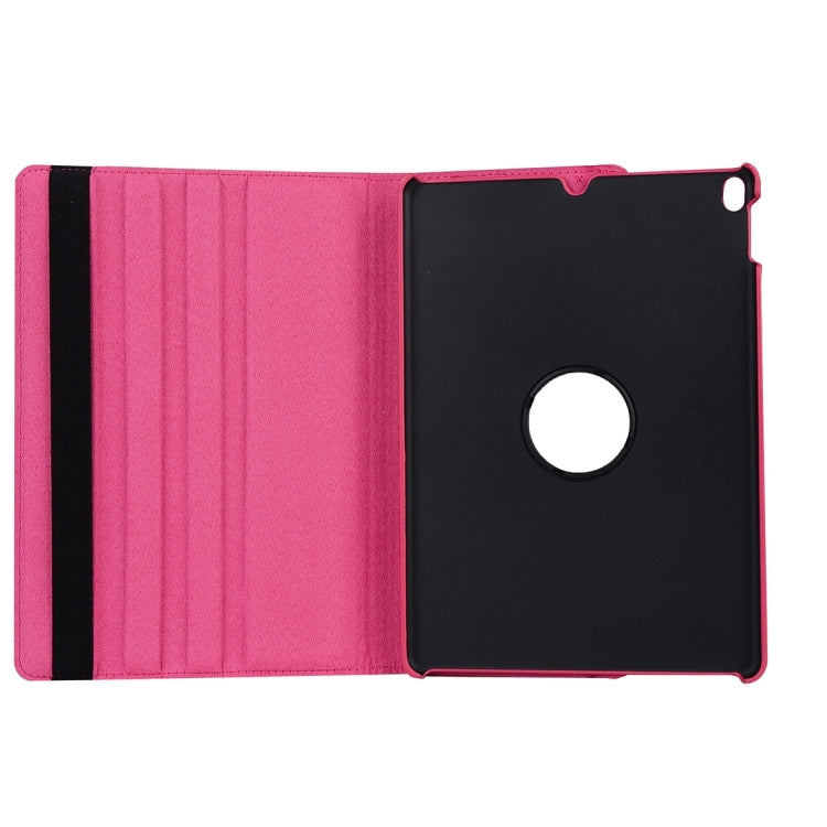 Litchi Texture 360 Degree Spin Multi-function Horizontal Flip Leather Protective Case with Holder for iPad Pro 10.5 inch / iPad Air (2019) (Magenta)