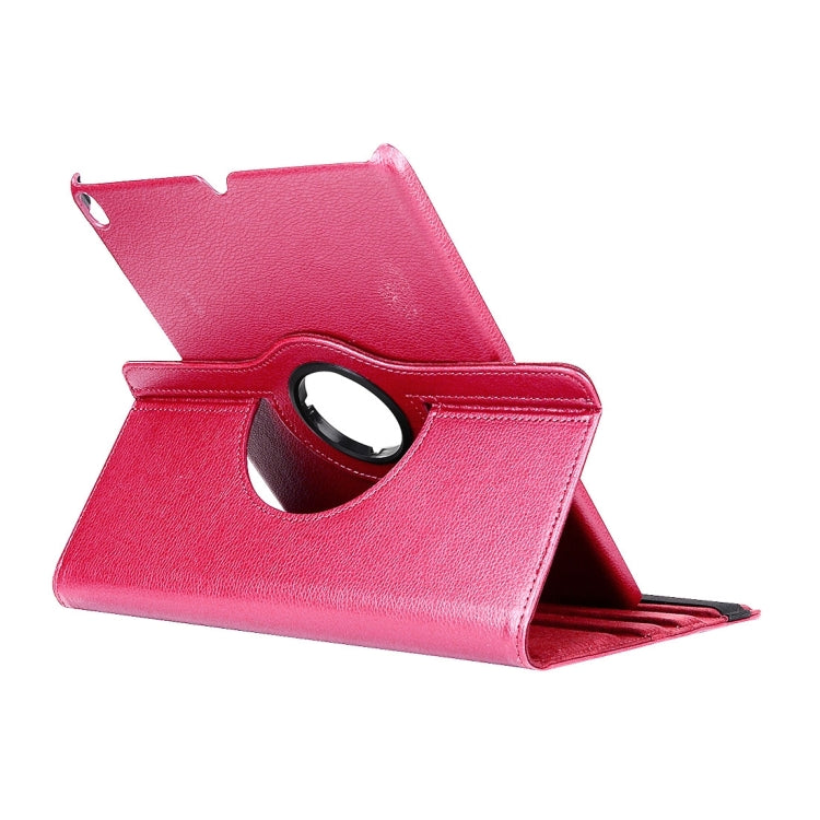 Litchi Texture 360 Degree Spin Multi-function Horizontal Flip Leather Protective Case with Holder for iPad Pro 10.5 inch / iPad Air (2019) (Magenta)