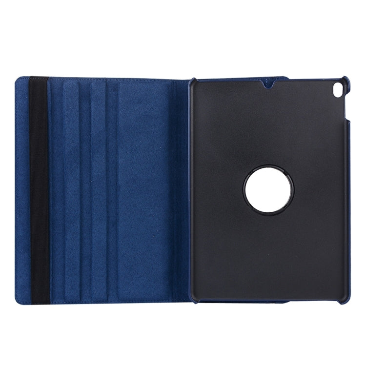 Litchi Texture 360 Degree Spin Multi-function Horizontal Flip Leather Protective Case with Holder for iPad Pro 10.5 inch / iPad Air (2019) (Navy Blue)
