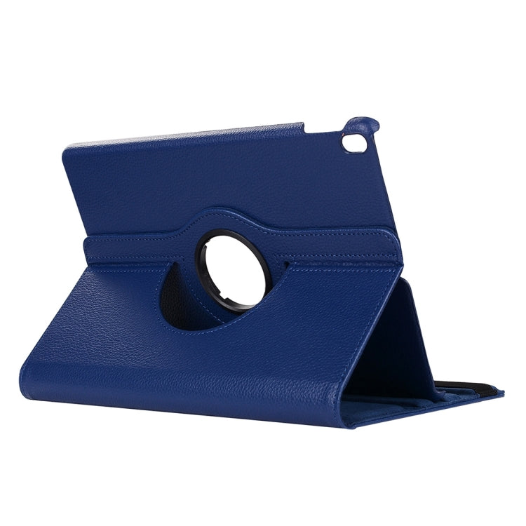 Litchi Texture 360 Degree Spin Multi-function Horizontal Flip Leather Protective Case with Holder for iPad Pro 10.5 inch / iPad Air (2019) (Navy Blue)