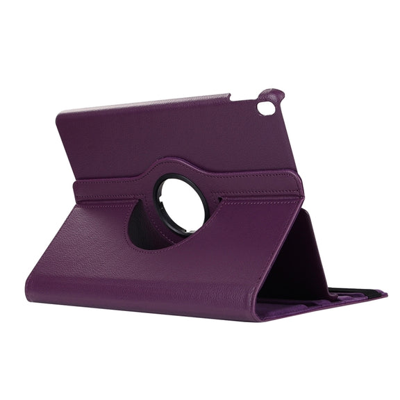 Litchi Texture 360 Degree Spin Multi-function Horizontal Flip Leather Protective Case with Holder for iPad Pro 10.5 inch / iPad Air (2019) (Purple)