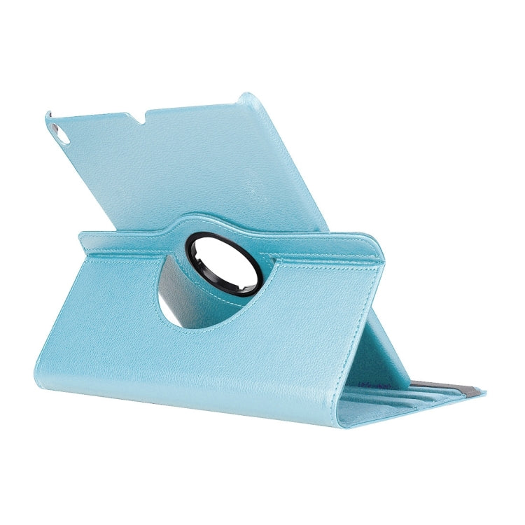 Litchi Texture 360 Degree Spin Multi-function Horizontal Flip Leather Protective Case with Holder for iPad Pro 10.5 inch / iPad Air (2019) (Baby Blue)