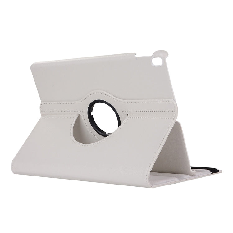Litchi Texture 360 Degree Spin Multi-function Horizontal Flip Leather Protective Case with Holder for iPad Pro 10.5 inch / iPad Air (2019) (White)