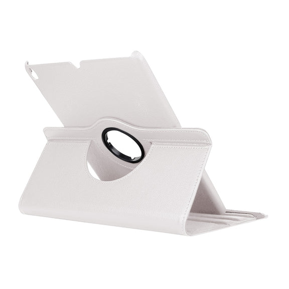 Litchi Texture 360 Degree Spin Multi-function Horizontal Flip Leather Protective Case with Holder for iPad Pro 10.5 inch / iPad Air (2019) (White)