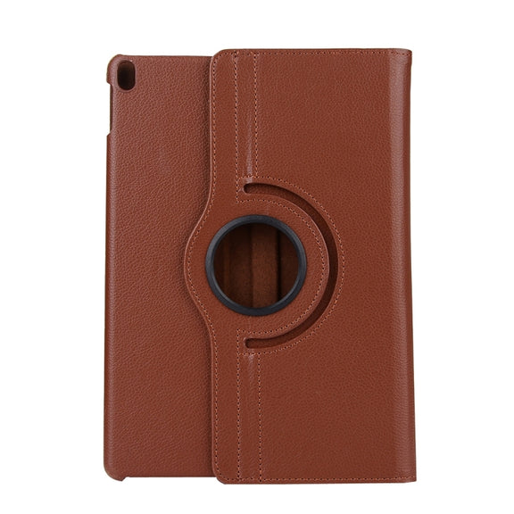 Litchi Texture 360 Degree Spin Multi-function Horizontal Flip Leather Protective Case with Holder for iPad Pro 10.5 inch / iPad Air (2019) (Brown)