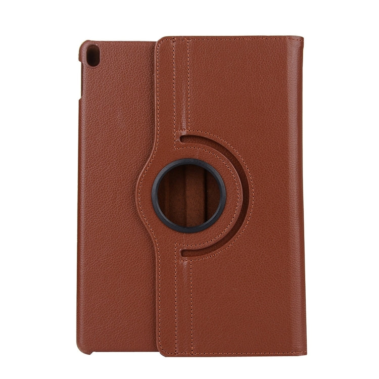 Litchi Texture 360 Degree Spin Multi-function Horizontal Flip Leather Protective Case with Holder for iPad Pro 10.5 inch / iPad Air (2019) (Brown)
