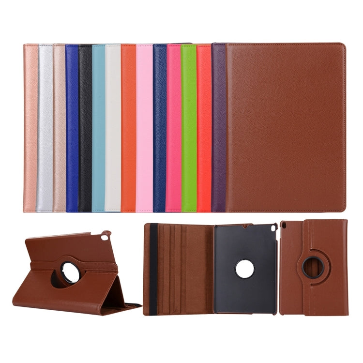 Litchi Texture 360 Degree Spin Multi-function Horizontal Flip Leather Protective Case with Holder for iPad Pro 10.5 inch / iPad Air (2019) (Magenta)