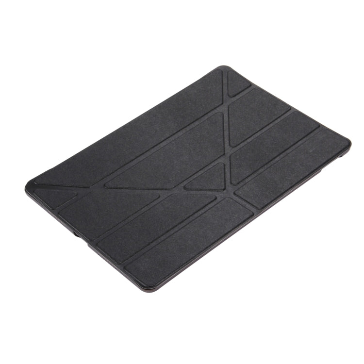 For iPad Pro 10.5 inch Silk Texture Horizontal Deformation Flip Leather Case with 4-folding Holder & Sleep / Wake-up(Black)