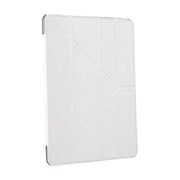 For iPad Pro 10.5 inch Silk Texture Horizontal Deformation Flip Leather Case with 4-folding Holder & Sleep / Wake-up(White)