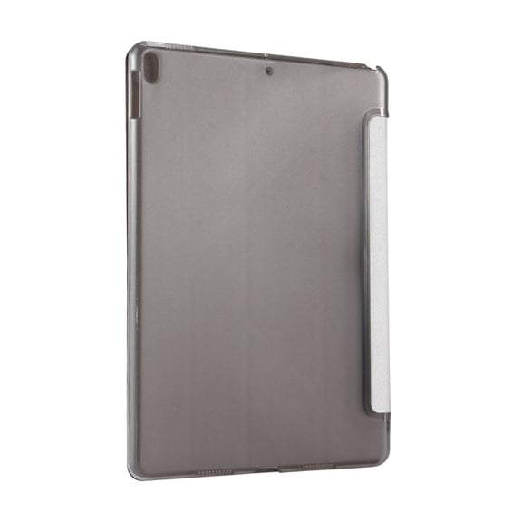 For iPad Pro 10.5 inch Silk Texture Horizontal Deformation Flip Leather Case with 4-folding Holder & Sleep / Wake-up(White)