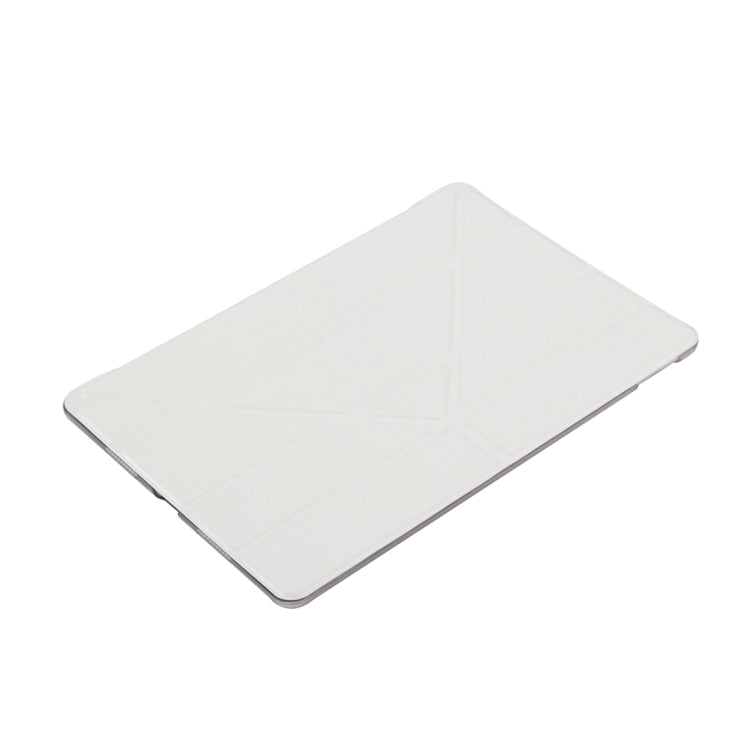 For iPad Pro 10.5 inch Silk Texture Horizontal Deformation Flip Leather Case with 4-folding Holder & Sleep / Wake-up(White)