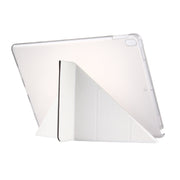 For iPad Pro 10.5 inch Silk Texture Horizontal Deformation Flip Leather Case with 4-folding Holder & Sleep / Wake-up(White)