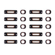 10 PCS 2 in 1 for iPhone SE Charging Port Retaining Brackets + Headphone Jack Rings(Rose Gold) - SE 1st Generation Parts by PMc TechLife | Online Shopping South Africa | PMc TechLife | Buy Now Pay Later Mobicred