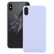 Easy Replacement Big Camera Hole Glass Back Battery Cover for iPhone X / XS(Purple)