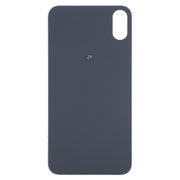 Easy Replacement Big Camera Hole Glass Back Battery Cover for iPhone X / XS(Purple)