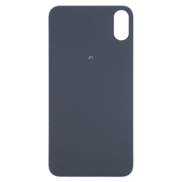 Easy Replacement Big Camera Hole Glass Back Battery Cover for iPhone X / XS(Purple)