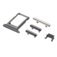Card Tray + Volume Control Key + Power Button + Mute Switch Vibrator Key for iPhone X(Grey) - Metal Parts by PMc TechLife | Online Shopping South Africa | PMc TechLife | Buy Now Pay Later Mobicred