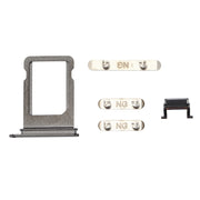 Card Tray + Volume Control Key + Power Button + Mute Switch Vibrator Key for iPhone X(Grey)