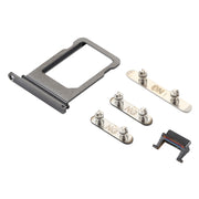 Card Tray + Volume Control Key + Power Button + Mute Switch Vibrator Key for iPhone X(Grey)