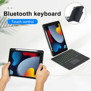 T102-AS For iPad 10.2 2021/2020/2019 / Air 3 10.5/Pro 10.5 Touch Backlight Split Type Bluetooth Keyboard Leather Case