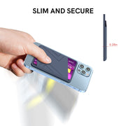 For iPhone 13 Series / iPhone 12 Series Silicone Wallet Pouch Card Case Magsafing Card Holder(Black)