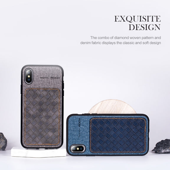 For iPhone XS Max ROCK Origin Series Business TPU + PU Protective Case