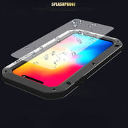 For iPhone XS Max LOVE MEI Powerful Dustproof Shockproof Anti-slip Metal + Silicone Combination Case(Black)