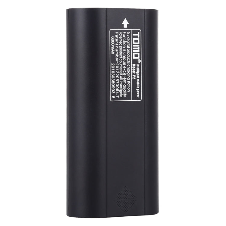 TOMO P2 USB Smart 2 Battery Charger with  Indicator Light for 18650 Li-ion Battery(Black)