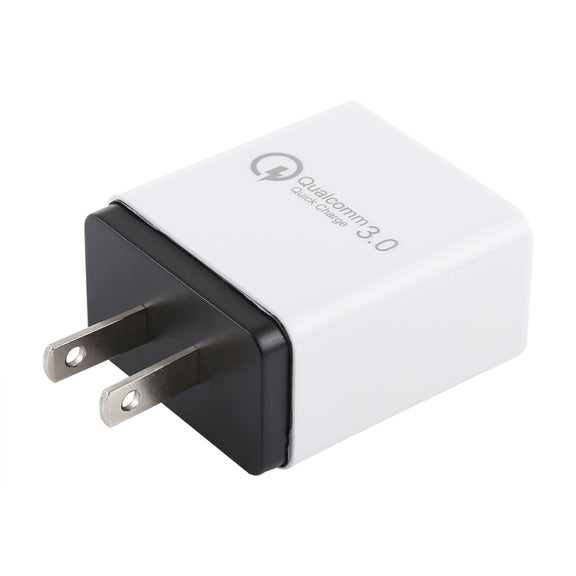 AR-QC-03 2.1A 3 USB Ports Quick Charger Travel Charger, US Plug(Black)
