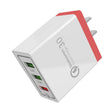 AR-QC-03 2.1A 3 USB Ports Quick Charger Travel Charger, US Plug (Red) - USB Charger by PMC TechLife | Online Shopping South Africa | PMC TechLife | Buy Now Pay Later Mobicred