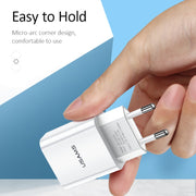 USAMS US-CC075 T18 2.1A Single USB Travel Charger, EU Plug (White)