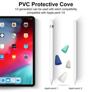 4 PCS Non-slip Mute Wear-resistant Nib Cover for Apple Pencil 1 / 2(White)